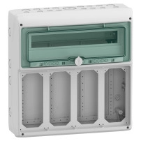 Табло за захранващ излаз с блокировка Mureva, 1x18 модулула 4 отвора 103x225mm, (W)448mm x(H)460mm, без клемен блок