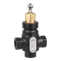 Venta V211T Globe Valve, 2-Way, PN16, Rp 1/2 Internal thread, DN15, 2.5 Kvs, Nodular Iron, Brass Plug, Stem Up Closed.