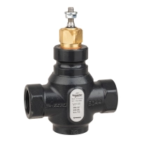 SCHNEIDER ELECTRIC  Venta V211T Globe Valve, 2-Way, PN16, Rp 1 Internal thread, DN25, 10 Kvs, Nodular Iron Body and Seat, Brass Plug.