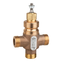 Venta V341 Globe Valve, 3-Way, PN16, G 1 External Thread, DN15, Kvs 4.0, Bronze Body, Stainless Steel Trim,