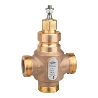 Venta V341 Globe Valve, 3-Way, PN16, G 1-1/4 External Thread, DN20, Kvs 6.3, Bronze Body, Stainless Steel Trim,