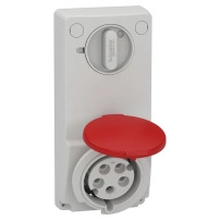 SCHNEIDER ELECTRIC Контакт с блокировка Unika, 32A, 3P+N+E, 380..415V AC, IP44, за панелен м-ж