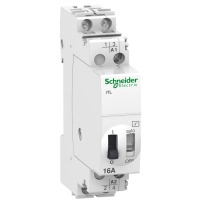 SCHNEIDER ELECTRIC Impulse relay iTL - 2P, 2NO, 16A, coil 130VAC 50/60Hz - 48VDC