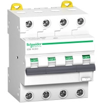 Kомбинирана дефектнотокова защита (RCBO), Acti9 iC60, 4P, 16A, C крива, 6000A/6kA, A тип, 300mA