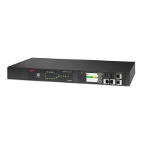 APC NetShelter Автоматичен превключвател за прехвърляне за рак, 1U, 16A, 230V, 2 C20 IN, 8 C13, 1 C19 OUT, 50/60Hz