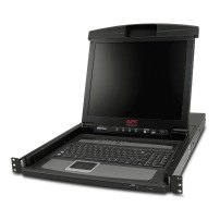 17" LCD рак конзола с вграден 8-портов аналогов KVM превключвател