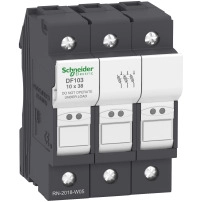 SCHNEIDER ELECTRIC Fuse carrier TeSys DF, 3P 32A, fuse size 10x38 mm