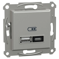 Asfora USB A+C 21W w/o frame alu