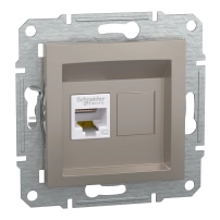 Компютърна розетка Asfora-1xRJ45 cat.5e UTP bronze
