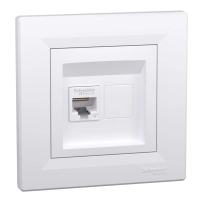 Компютърна розетка бяла Asfora-1xRJ45 cat.6 UTP white