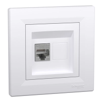 Asзаa - розетка за данни - RJ45 cat.5 STP, бял
