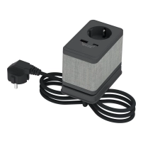 Модул S - контакт Шуко + USB тип А/C, антрацит