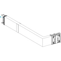 Elbow, Canalis KSA400, алуминий, 400A, side B made to measure with fire barrier, turns right, 3L+N+PE, бял RAL9001