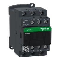 SCHNEIDER ELECTRIC Contactor 3P(3NO), AC-3/AC-3e, <=440V 12A, 24V DC coil