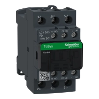 SCHNEIDER ELECTRIC Contactor, 3P(3 NO), AC-3/AC-3e, 0 to 440V, 25A, 110VDC coil
