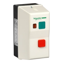 SCHNEIDER ELECTRIC Enclosed DOL starter, TeSys LE, 5.5-8A, 400V AC coil, including 1 LC1K, LR2K, 2 pushbuttons, yellow indicator