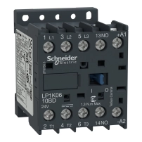 SCHNEIDER ELECTRIC Contactor - 3P, AC-3 <= 440V 9A, 1NO aux., 24V DC coil