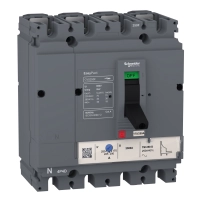 прекъсвач EasyPact CVS100F, 36 kA, 415 VAC, 25 A номинален, термомагнитно TM-D изключващо у-во, 4P 3d