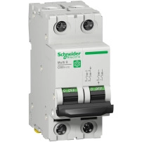 Миниатюрен прекъсвач (MCB), Multi9 C60H-DC, 2P, 25A, D крива, 5kA (UL1077), 6kA (IEC/EN 60947-2)