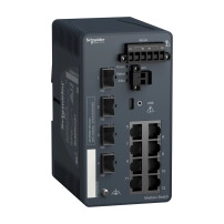 SCHNEIDER ELECTRIC Network switch, Modicon, managed, 8 ports for copper with 4Gigabit SFP