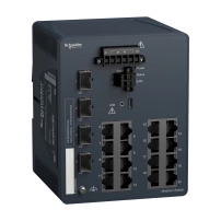 SCHNEIDER ELECTRIC Network switch, Modicon, managed, 16 ports for copper with 4Gigabit SFP