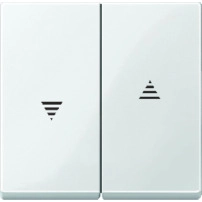 Капак за ключ за ролетни щори и бутон, полярно бял, гланциран, System M 