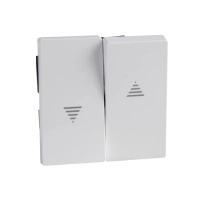Капак за ключ за ролетни щори и бутон, гланц, бял, System M