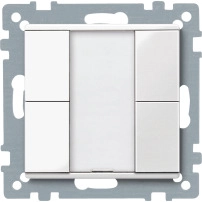 SCHNEIDER ELECTRIC Push-button, 2-gang plus, polar white, glossy, KNX, System M