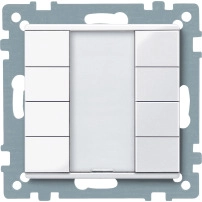 SCHNEIDER ELECTRIC Push-button, 4-gang plus, active white, glossy, System M