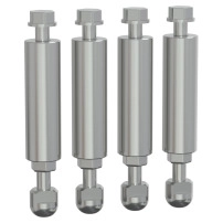 4 hygienic stainless-steel adjustable screw jack - height: 200 mm