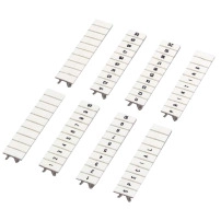 Маркировка, 5mm, 10, принтирани знака L1,L2,L3, N, PE, бял