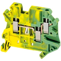 Винтови клеми Linergy - 4mm? 1x2 с винт - зелен-жълт