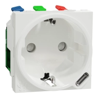 Контакт Шуко+USB, бял German socket outlet + USB C 10,5W
