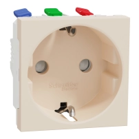 Контакт Шуко, сл.кост German Socket 2P+E 16A shutter screwless