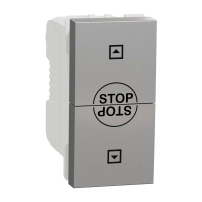 Ключ за щори, New unica, 10A, 250V, 1 модул, алуминий