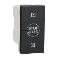 Ключ за щори, New unica, 10A, 250V, 1 модул, антрацит