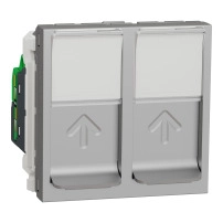 Двойна розетка RJ45, кат. 6 STP, 2 модула