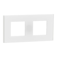 SCHNEIDER ELECTRIC Cover frame, New Unica Deco, 2 gangs, translucent white