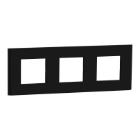SCHNEIDER ELECTRIC Cover frame, New Unica Deco, 3 gangs, black