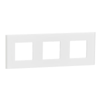 SCHNEIDER ELECTRIC Cover frame, New Unica Deco, 3 gangs, translucent white