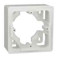 Единична конзола за ОМ, Бяла, 1 gang Unica Studio surface box