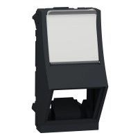 Централна платка, New unica, 1 x RJ45, SOne, 1 м, наклонена, антрацит