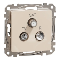 TV/R/SAT междинен изход 10db, Sedna, крем