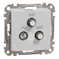 TV/SAT/ SAT розетка 4db, Sedna, алуминий