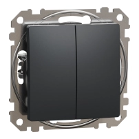 Сериен/двоен/ девиаторен ключ 10AX, Антрацит double 2-way switch 10AX