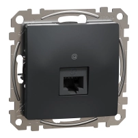 SCHNEIDER ELECTRIC Data socket, Sedna, RJ45 CAT6A UTP, PRO, anthracite