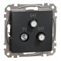 TV/SAT/ SAT розетка 4db, Sedna,антрацит