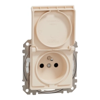 Контакт френски стандарт с капак IP44 SSO Pin earth Shut Screw Lid