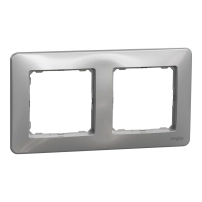 SCHNEIDER ELECTRIC 2 gang frame, aluminium, Sedna Design