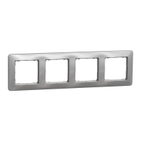 SCHNEIDER ELECTRIC 4 gang frame, aluminium, Sedna Design